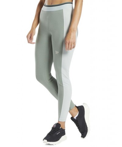 Women's Classics Colorblocked Leggings Green $16.28 Pants
