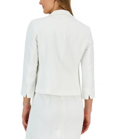 Petite 3/4-Sleeve Open-Front Jacket Lily White $46.44 Jackets