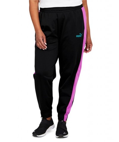 Women's Contrast Tricot Active Pants Puma Black-electric Orchid $24.94 Pants