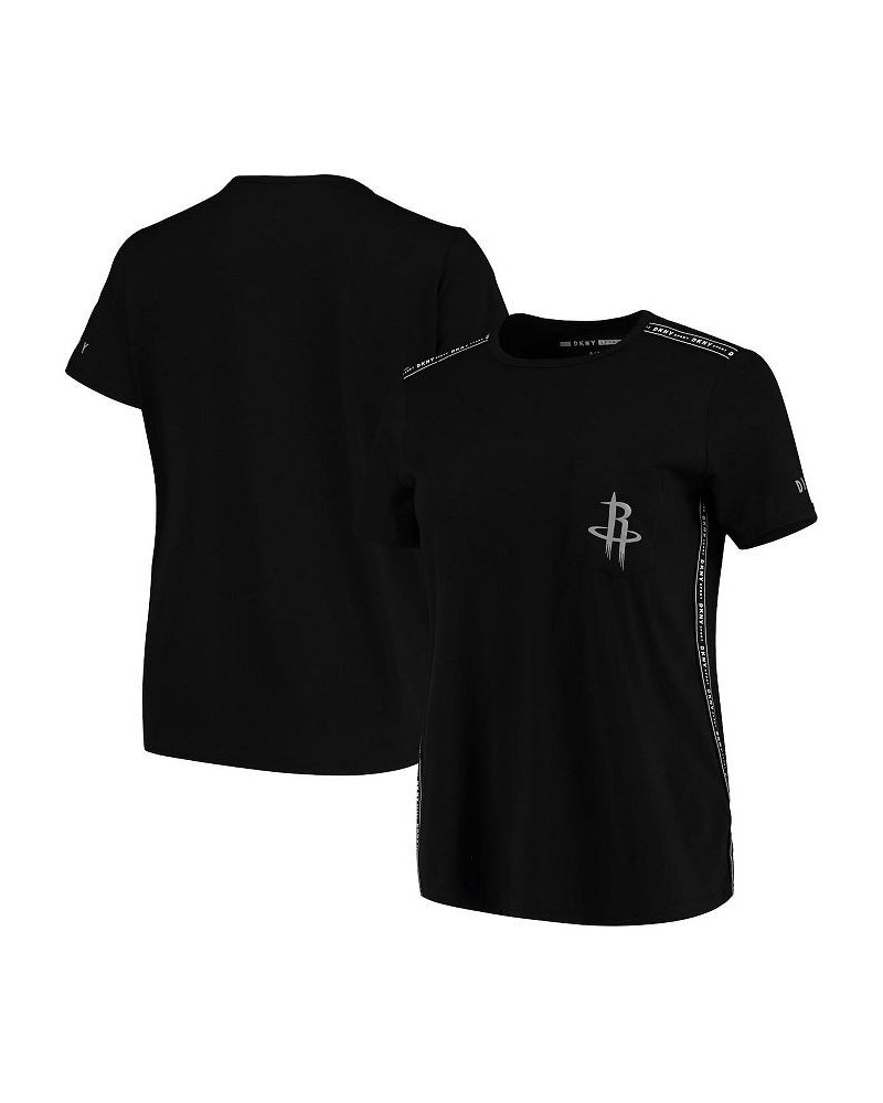 Women's Black Houston Rockets Donna Sport Pocket Tri-Blend T-shirt Black $27.55 Tops
