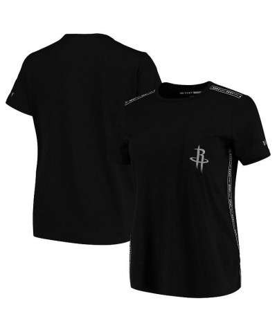 Women's Black Houston Rockets Donna Sport Pocket Tri-Blend T-shirt Black $27.55 Tops