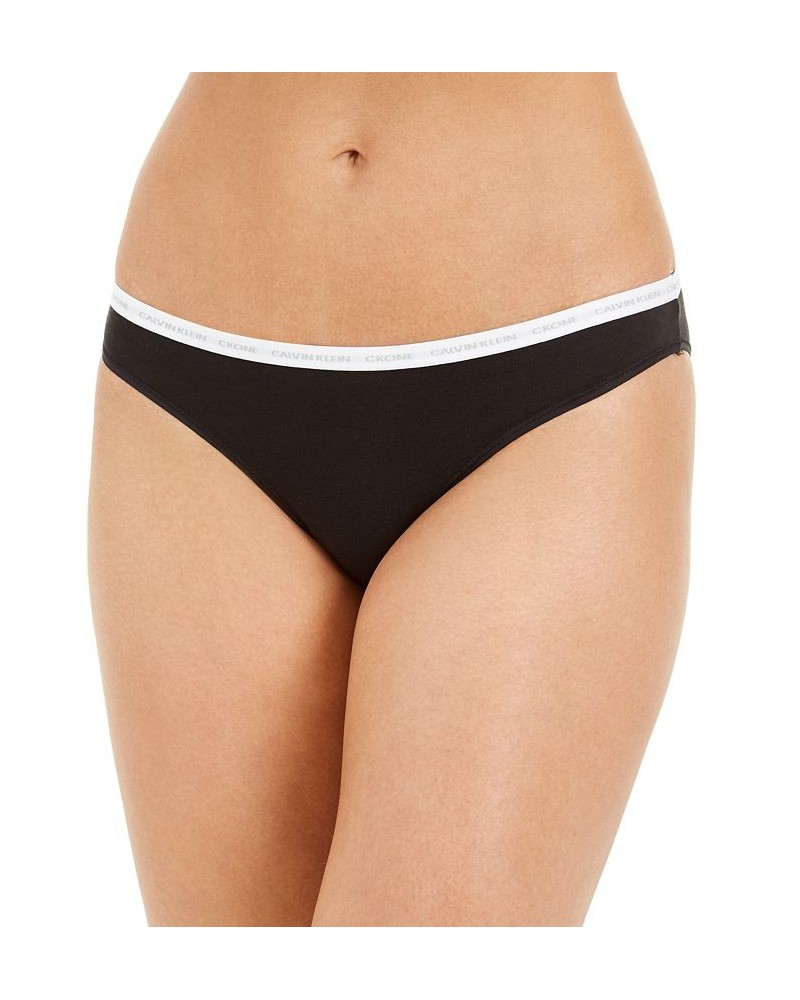 CK One Cotton Singles Bikini Underwear QD3785 Black $10.04 Panty