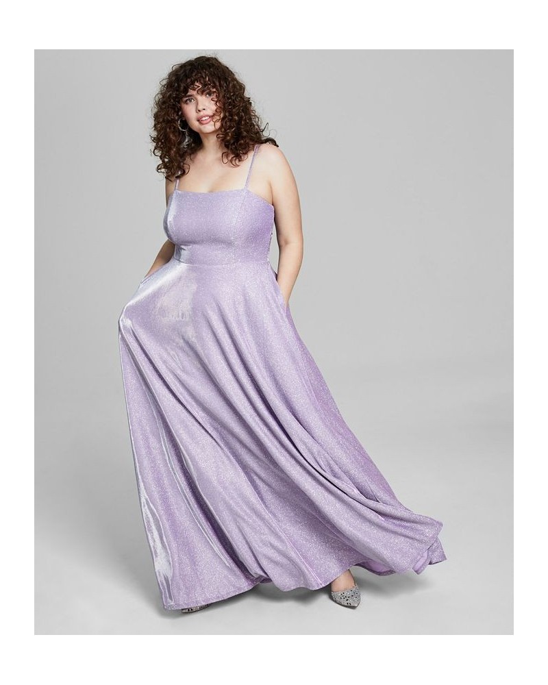 Trendy Plus Size A-Line Gown Lavender $33.42 Dresses