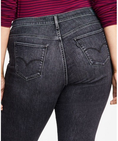 Trendy Plus Size Striped Turtleneck Top & Skinny-Leg Shaping Jeans Black Worn In $18.20 Jeans