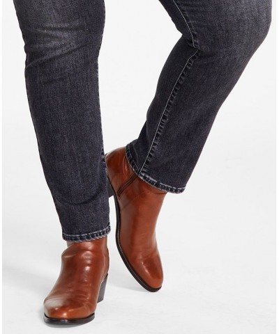 Trendy Plus Size Striped Turtleneck Top & Skinny-Leg Shaping Jeans Black Worn In $18.20 Jeans