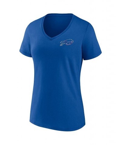 Women's Branded Royal Buffalo Bills Team Mother's Day V-Neck T-shirt Royal $19.60 Tops