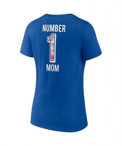Women's Branded Royal Buffalo Bills Team Mother's Day V-Neck T-shirt Royal $19.60 Tops
