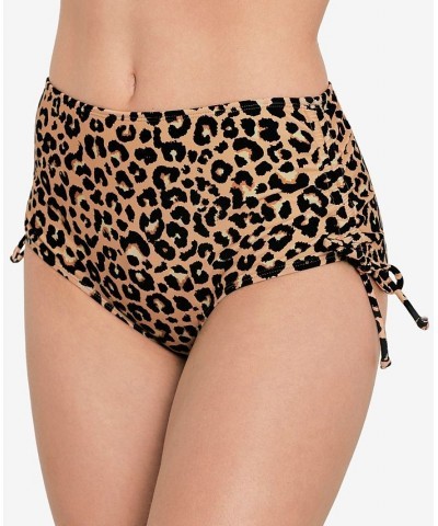 Juniors' Animal-Print Halterkini Top & Bottoms Spots Amore Natural $26.99 Swimsuits
