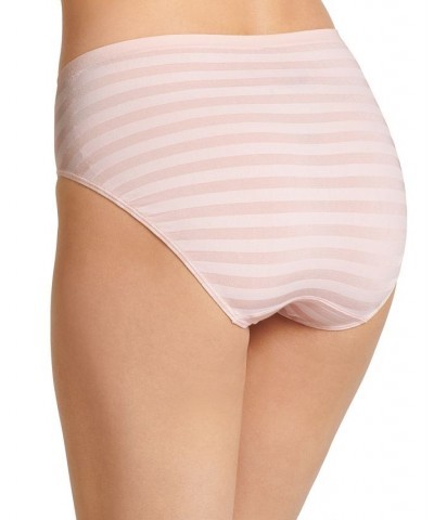 Seamfree Matte and Shine Hi-Cut Underwear 1306 Extended Sizes Shell Pink $9.30 Panty