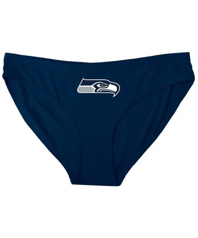 Women's College Navy Seattle Seahawks Solid Logo Panties Navy $14.83 Panty