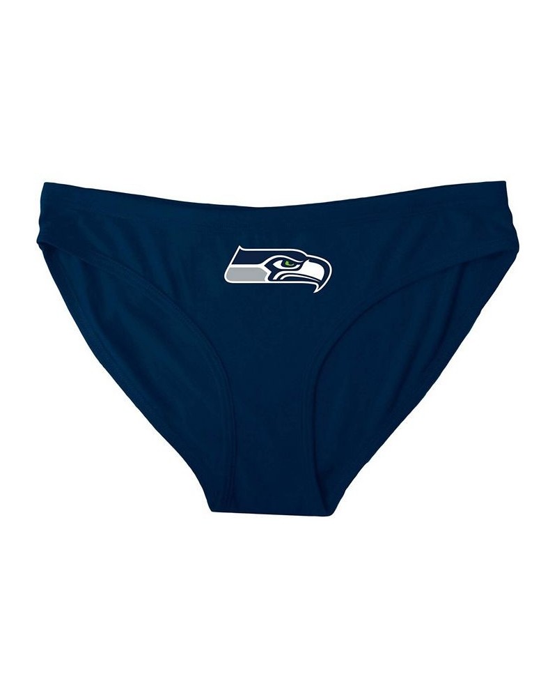 Women's College Navy Seattle Seahawks Solid Logo Panties Navy $14.83 Panty