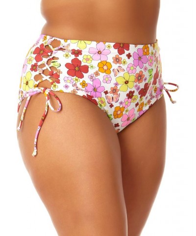 Plus Size Bralette Bikini Top & High-Waist Bottoms Floral Print $22.05 Swimsuits