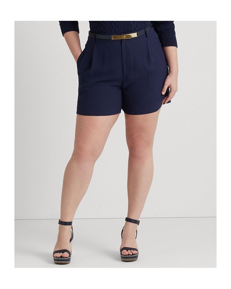 Plus Size High-Rise Shorts French Navy $54.00 Shorts