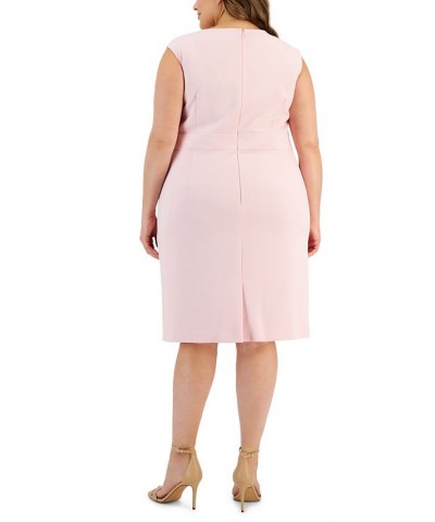 Plus Size Stretch Crepe Open-Front Jacket & Cap Sleeve Princess Seam Dress Tutu Pink $35.19 Suits
