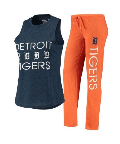 Women's Orange Navy Detroit Tigers Meter Muscle Tank Top and Pants Sleep Set Orange, Navy $27.95 Pajama