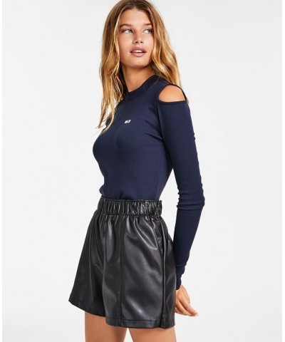 Women's Pull-On Faux-Leather Shorts Black $25.70 Shorts