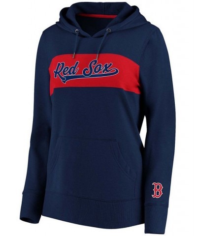 Plus Size Navy Boston Red Sox Tri-Blend Color block Pullover Hoodie Navy $32.80 Sweatshirts