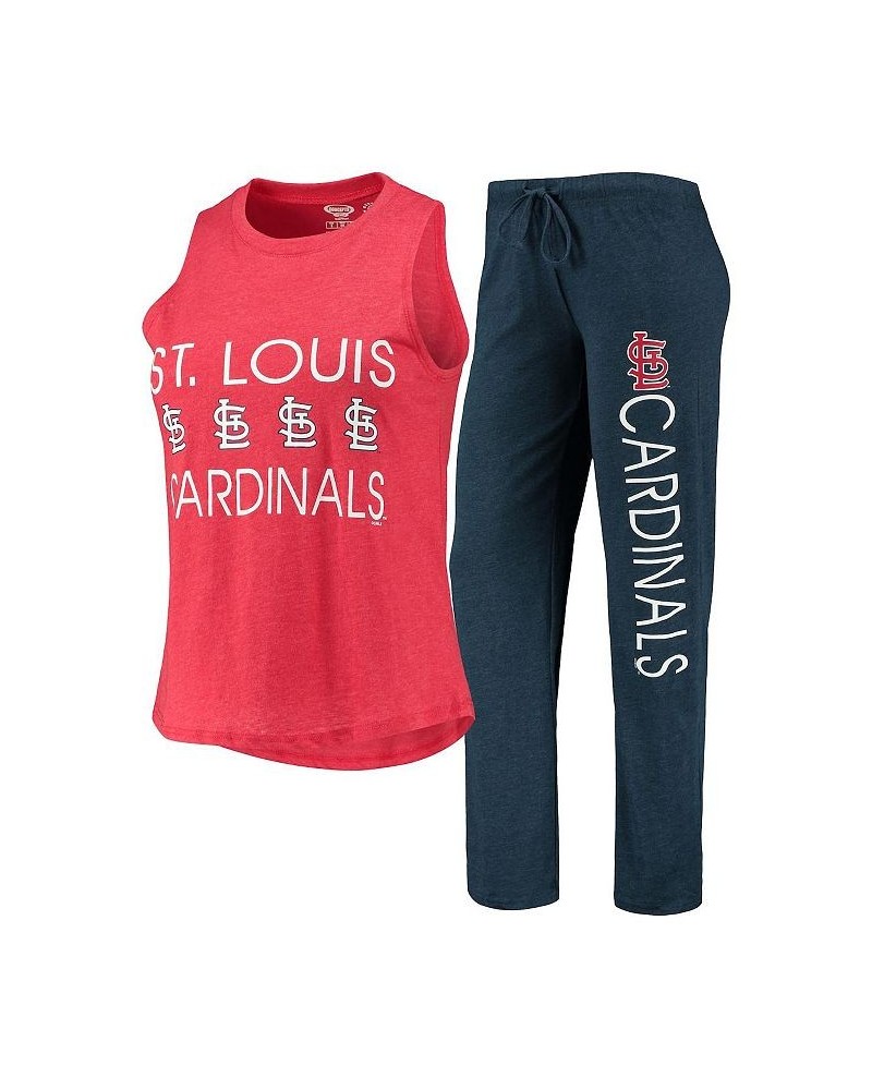 Women's Navy Red St. Louis Cardinals Meter Muscle Tank Top and Pants Sleep Set Navy, Red $26.00 Pajama