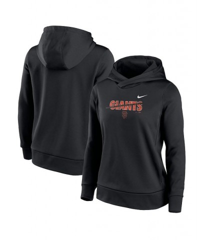 Women's Black San Francisco Giants Club Angle Performance Pullover Hoodie Black $47.69 Sweatshirts