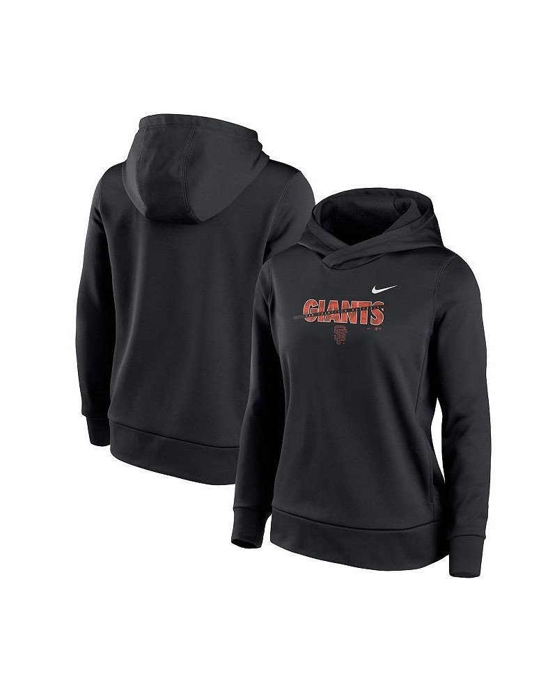 Women's Black San Francisco Giants Club Angle Performance Pullover Hoodie Black $47.69 Sweatshirts