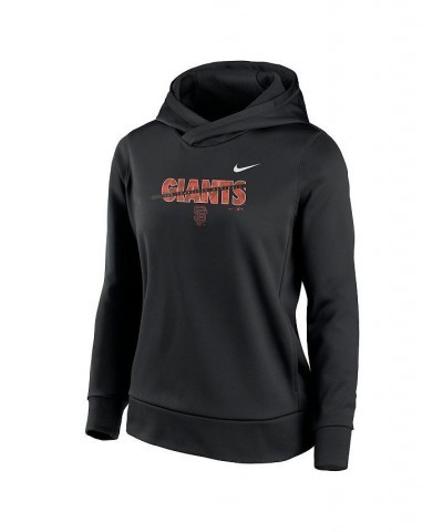 Women's Black San Francisco Giants Club Angle Performance Pullover Hoodie Black $47.69 Sweatshirts