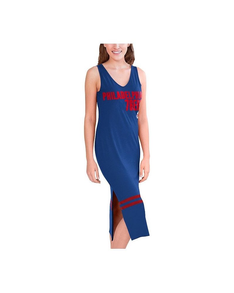 Women's Royal Philadelphia 76ers Opening Day Maxi Dress Royal $34.19 Dresses