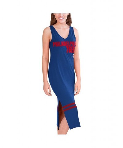 Women's Royal Philadelphia 76ers Opening Day Maxi Dress Royal $34.19 Dresses