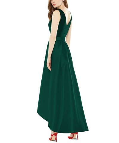 High-Low Satin Gown Green $74.71 Dresses