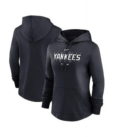 Women's Navy New York Yankees Authentic Collection Pregame Performance Pullover Hoodie Navy $49.39 Sweatshirts