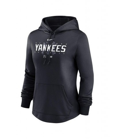 Women's Navy New York Yankees Authentic Collection Pregame Performance Pullover Hoodie Navy $49.39 Sweatshirts