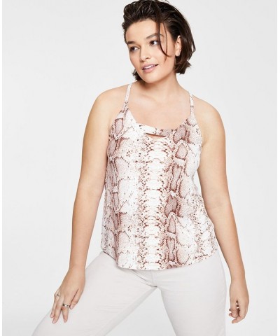 Snakeskin-Print Tank Top Snake Python $12.79 Tops