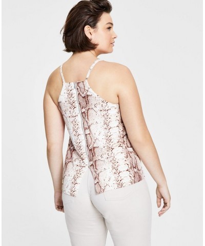 Snakeskin-Print Tank Top Snake Python $12.79 Tops