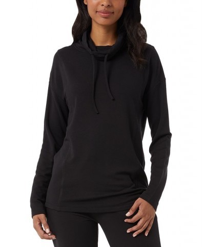 Women's Soft & Cozy Cowlneck Top Black $13.13 Tops