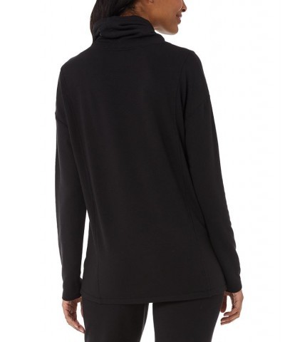 Women's Soft & Cozy Cowlneck Top Black $13.13 Tops