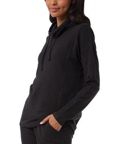 Women's Soft & Cozy Cowlneck Top Black $13.13 Tops