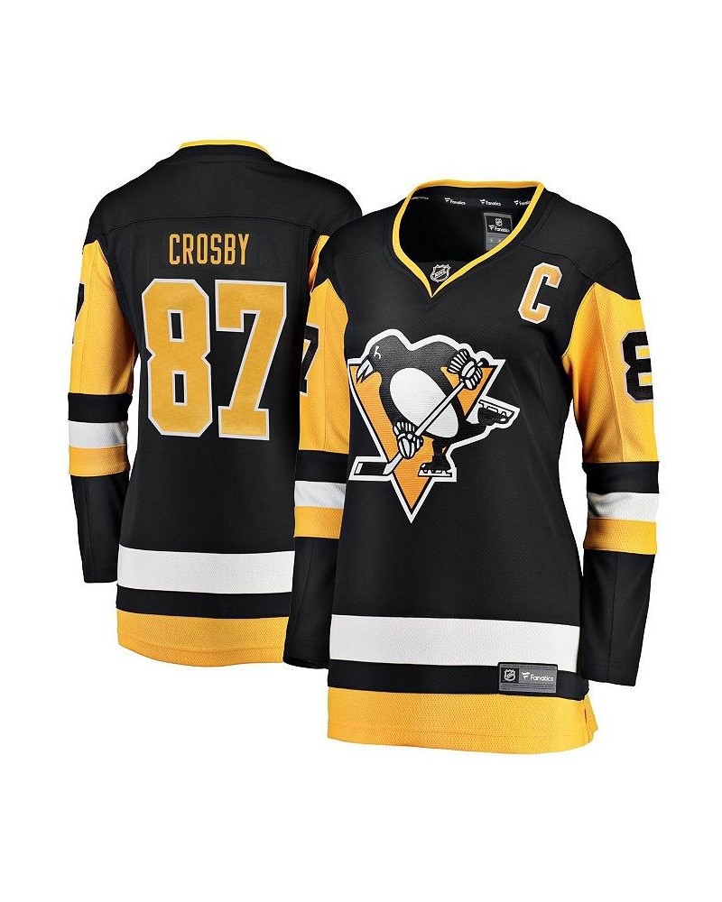 Women's Sidney Crosby Black Pittsburgh Penguins Home Breakaway Player Jersey Black $62.70 Jersey