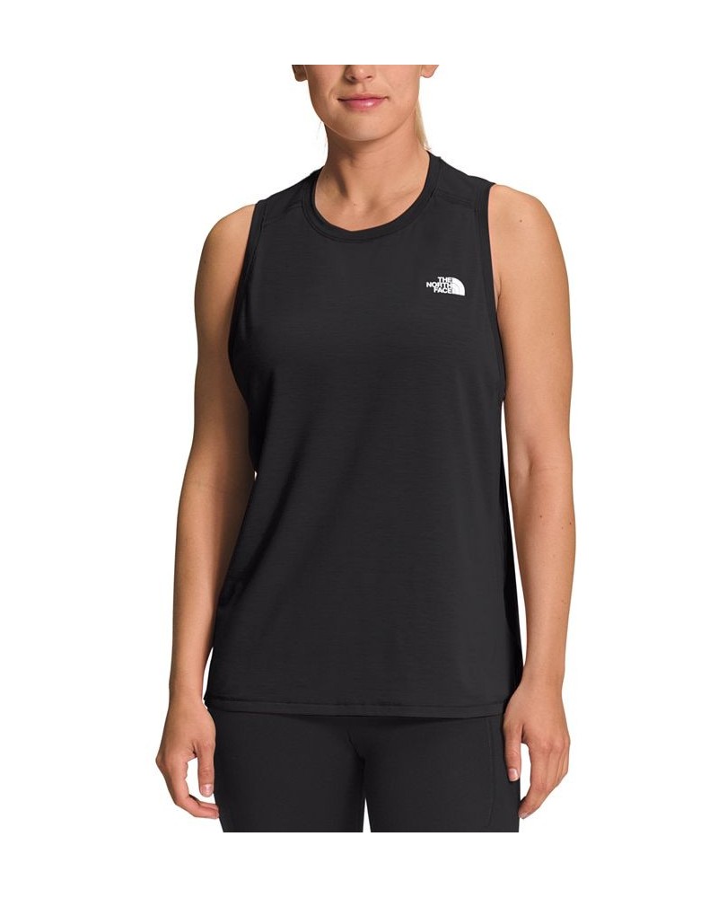 Women's Wander Slitback Tank Top Black $22.00 Tops