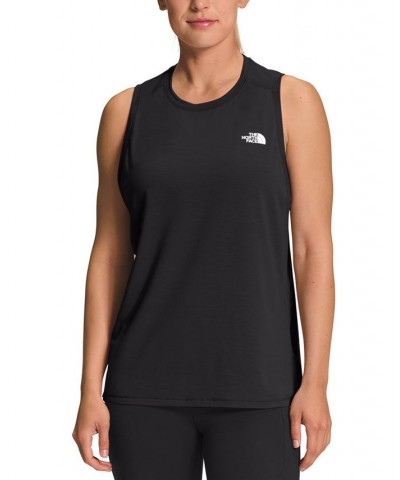 Women's Wander Slitback Tank Top Black $22.00 Tops