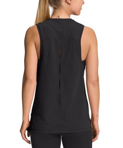 Women's Wander Slitback Tank Top Black $22.00 Tops