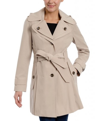Women's Single-Breasted Belted Trench Coat Tan/Beige $54.88 Coats
