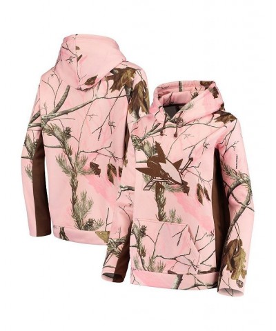Women's Pink San Jose Sharks Mayne Pullover Hoodie Pink $43.70 Sweatshirts