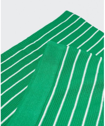 Women's Striped Knitted Skirt Green $29.40 Skirts