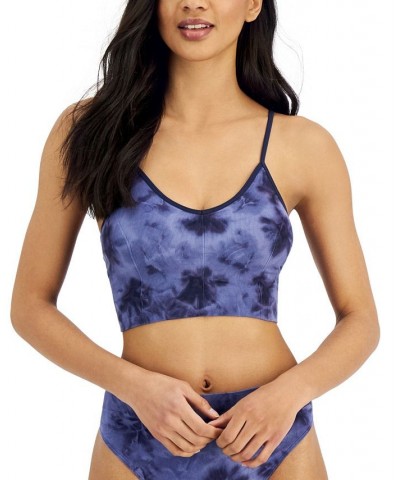 Seamless Ribbed Bralette Tiedye Navy $14.70 Bras