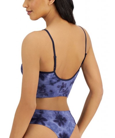 Seamless Ribbed Bralette Tiedye Navy $14.70 Bras