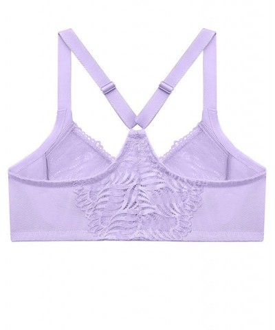 Plus Size Full Figure Wonderwire Front Closure T-back Bra Soft Lilac $27.56 Bras