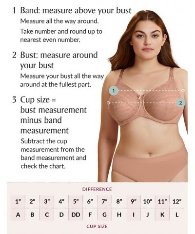 Plus Size Full Figure Wonderwire Front Closure T-back Bra Soft Lilac $27.56 Bras