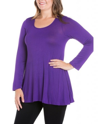 Women's Plus Size Poised Swing Tunic Top Rust $32.83 Tops