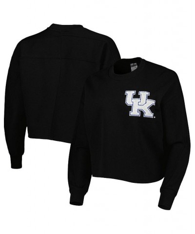 Women's Black Kentucky Wildcats Back To Reality Colorblock Pullover Sweatshirt Black $26.00 Sweatshirts