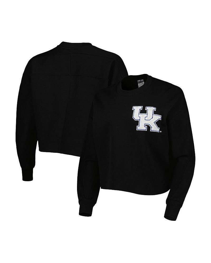 Women's Black Kentucky Wildcats Back To Reality Colorblock Pullover Sweatshirt Black $26.00 Sweatshirts