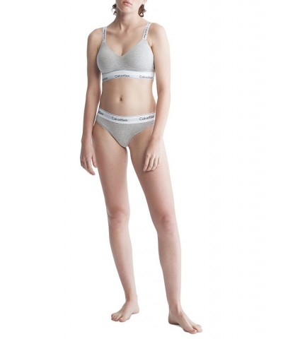 Women's Modern Lightly Lined Bralette QF7059 Gray $20.30 Bras